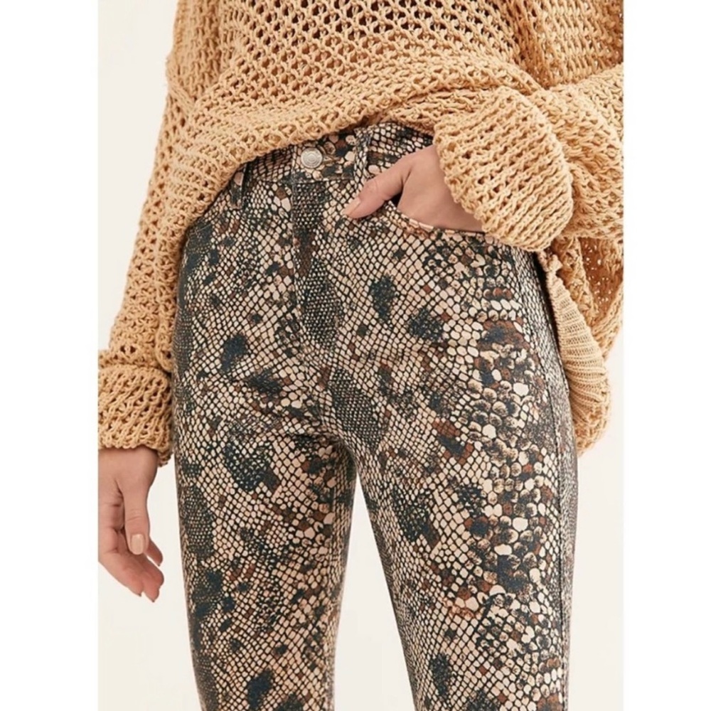Free People Raw High Rise Printed Leggings / Rare - Picture 4 of 7
